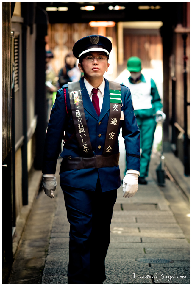 Policier, Kyoto, Japon