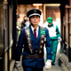 Policier, Kyoto, Japon